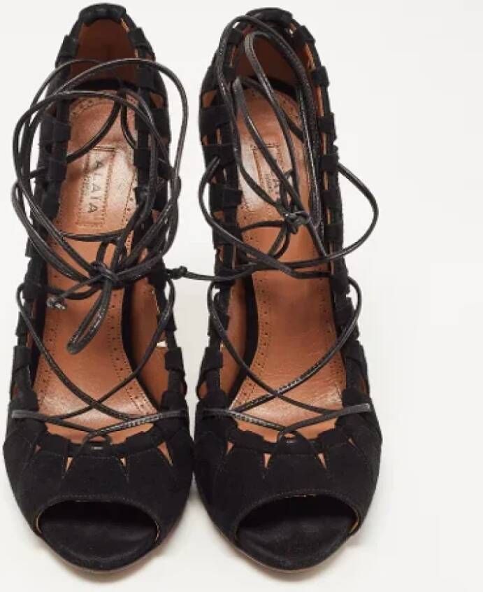 Alaïa Pre-owned Suede heels Black Dames