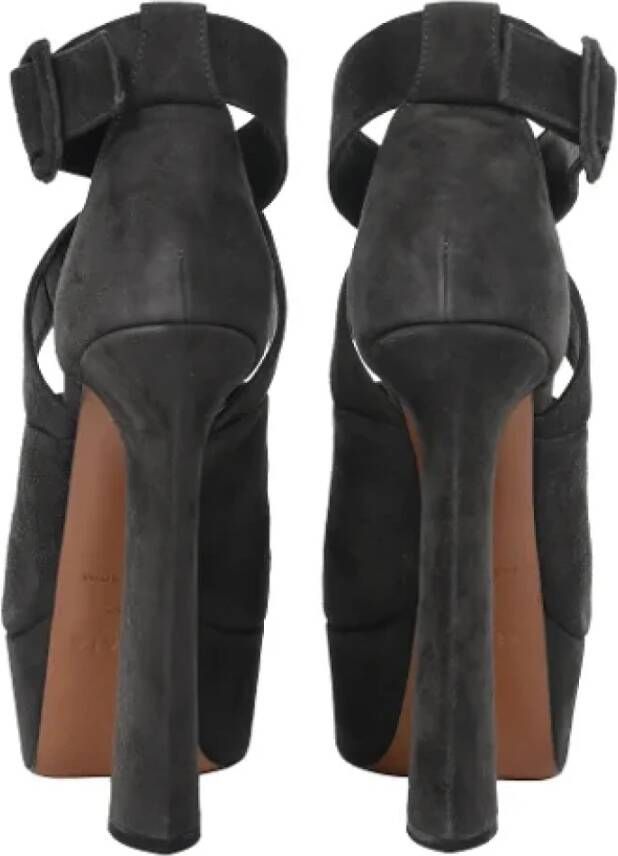 Alaïa Pre-owned Suede heels Gray Dames