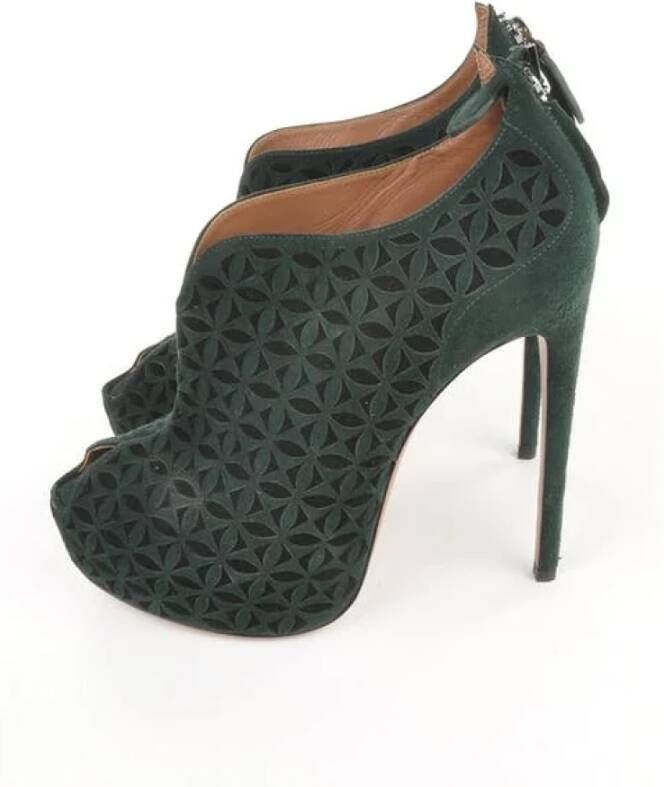 Alaïa Pre-owned Suede heels Green Dames