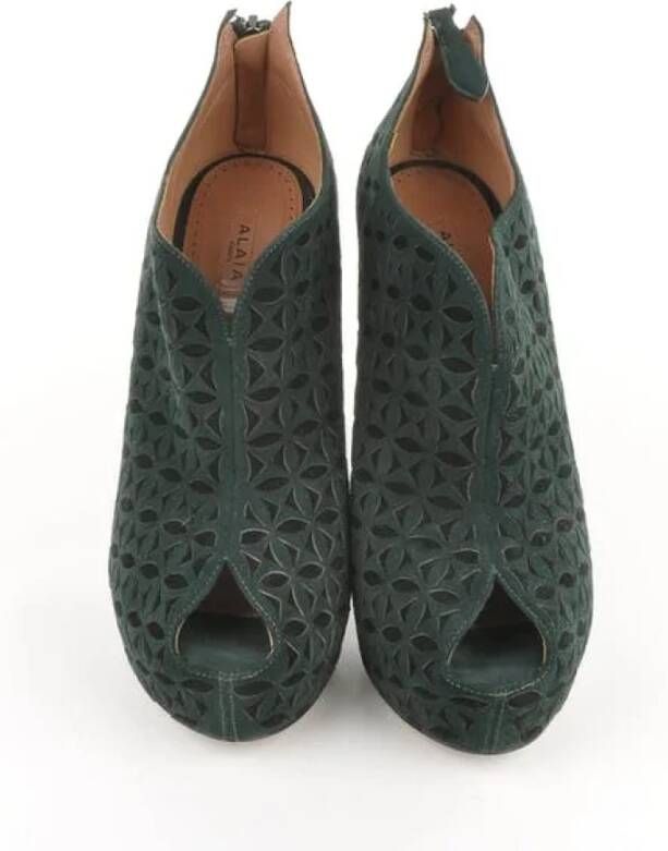 Alaïa Pre-owned Suede heels Green Dames