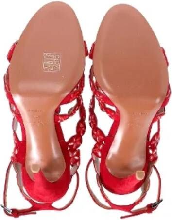 Alaïa Pre-owned Suede sandals Red Dames