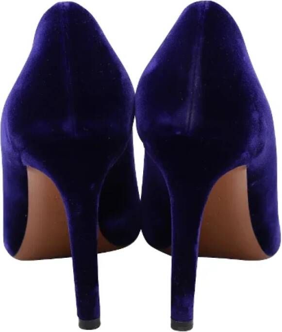 Alaïa Pre-owned Velvet heels Blue Dames