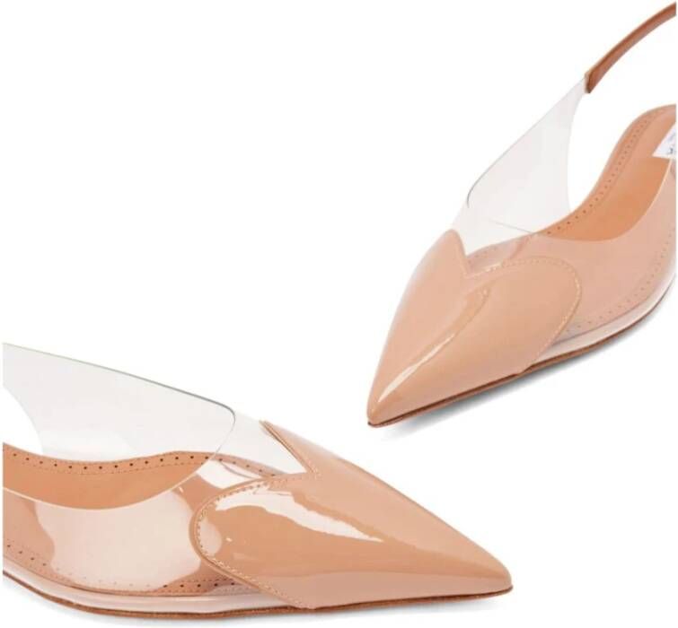 Alaïa Transparante Platte Schoenen met Hartmotief Pink Dames