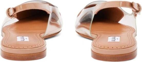 Alaïa Transparante Platte Schoenen met Hartmotief Pink Dames