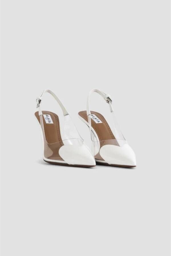 Alaïa Witte Hart Uitgesneden Pumps White Dames