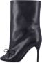 Alaïa Zwarte Bow Enkellaarzen Elegante Stijl Black Dames - Thumbnail 3