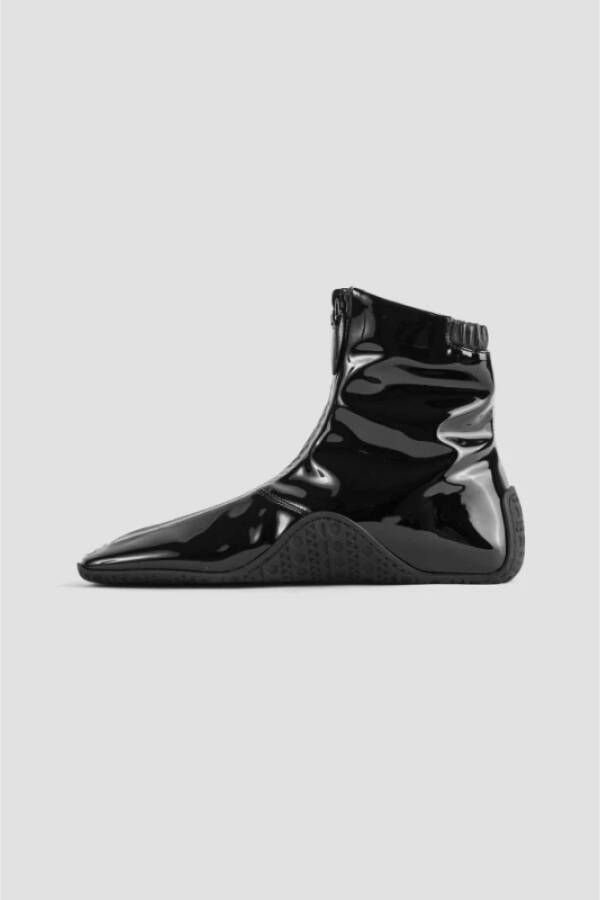 Alaïa Zwarte Patent High-Top Sneakers Black Dames