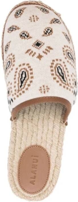 Alanui Beige Gebreide Espadrille Muiltjes Vrouwen Beige Dames