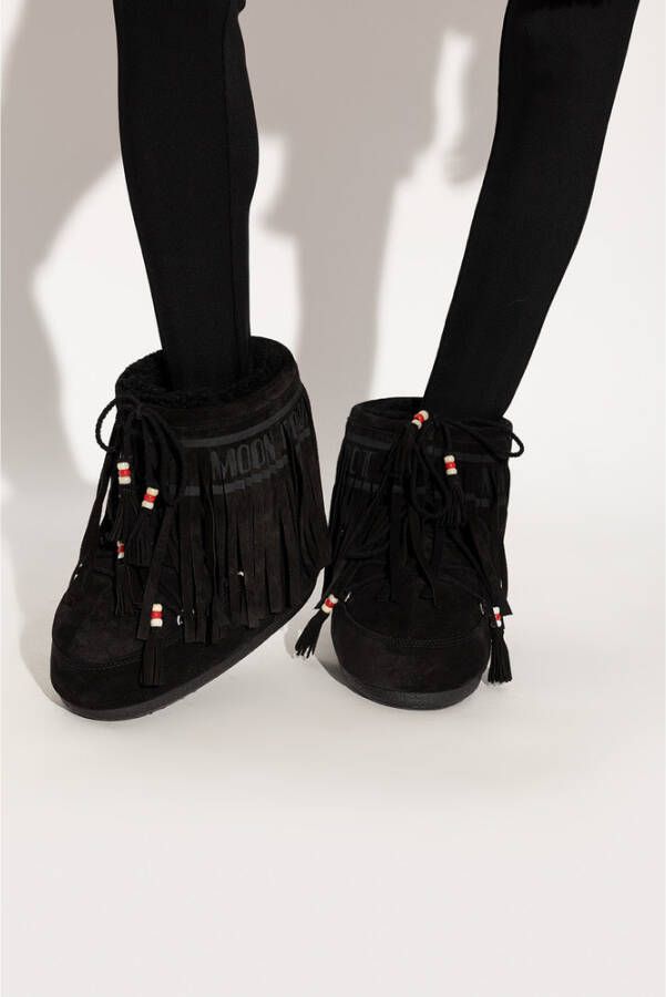 Alanui x Moon boot Icon Low snowboots met franje Zwart - Foto 3