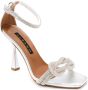 Albano Rhinestone Leren Hoge Hak Sandalen Gray Dames - Thumbnail 2