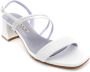 Albano Leren High Heel Sandalen White Dames - Thumbnail 3