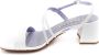 Albano Leren High Heel Sandalen White Dames - Thumbnail 4