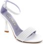 Albano Elegante Leren Hoge Hak Sandalen White Dames - Thumbnail 2