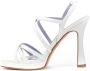 Albano Witte Leren Hoge Hak Sandaal A217 White Dames - Thumbnail 4