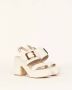 Albano Witte Leren Sandalen met Hoge Hak White Dames - Thumbnail 3