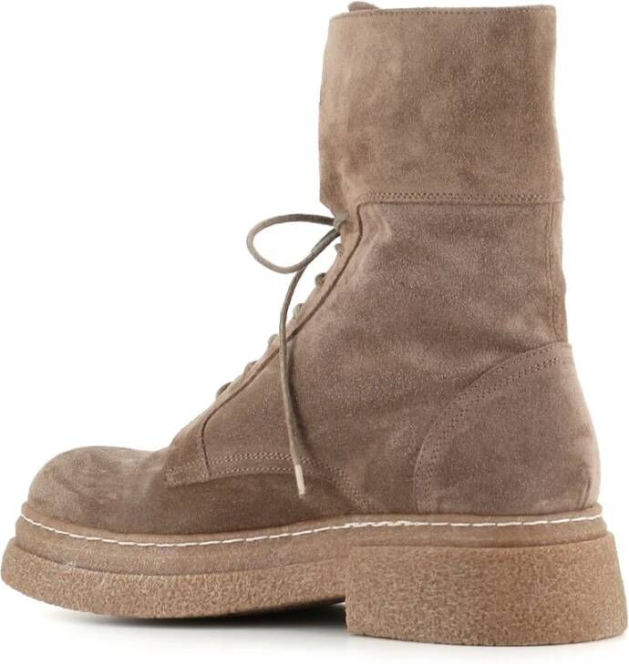 Alberto Fasciani Beige Suède Enkellaarzen met Rubberen Zool Beige Dames