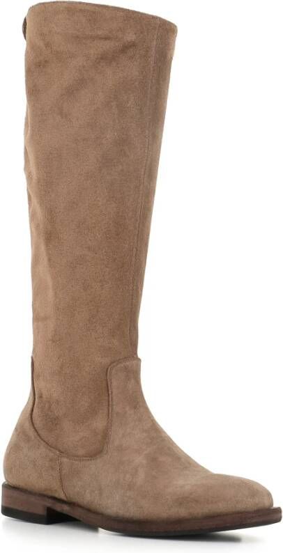 Alberto Fasciani Beige Suède Ritslaarzen Beige Dames