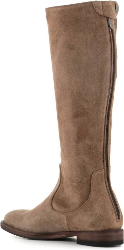 Alberto Fasciani Beige Suède Ritslaarzen Beige Dames