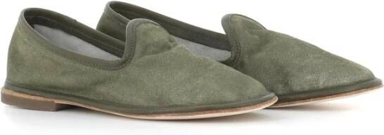 Alberto Fasciani Groene Soft Suede Slipper Ballerina's Green Dames