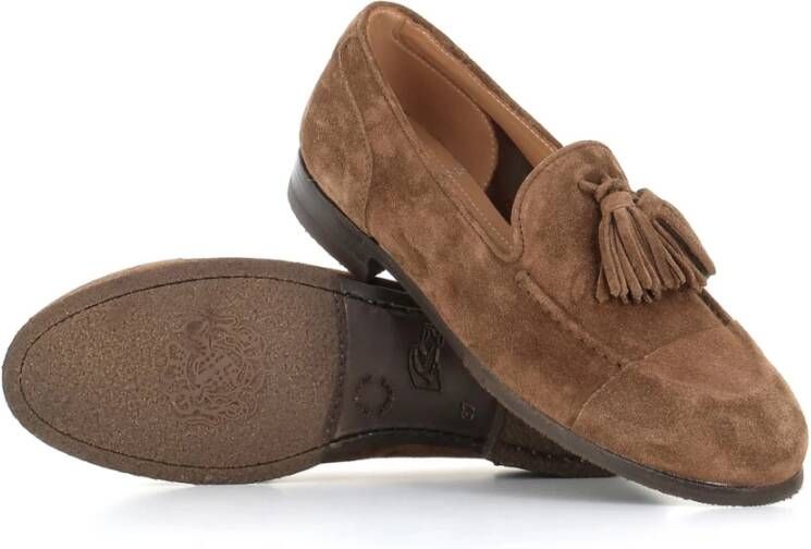 Alberto Fasciani Suede Tassel Loafers Brown Dames