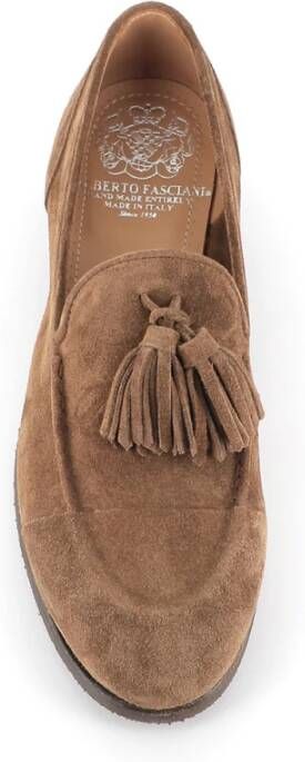 Alberto Fasciani Suede Tassel Loafers Brown Dames