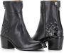 Alberto Fasciani Zwarte leren studs enkellaarzen Black Dames - Thumbnail 2