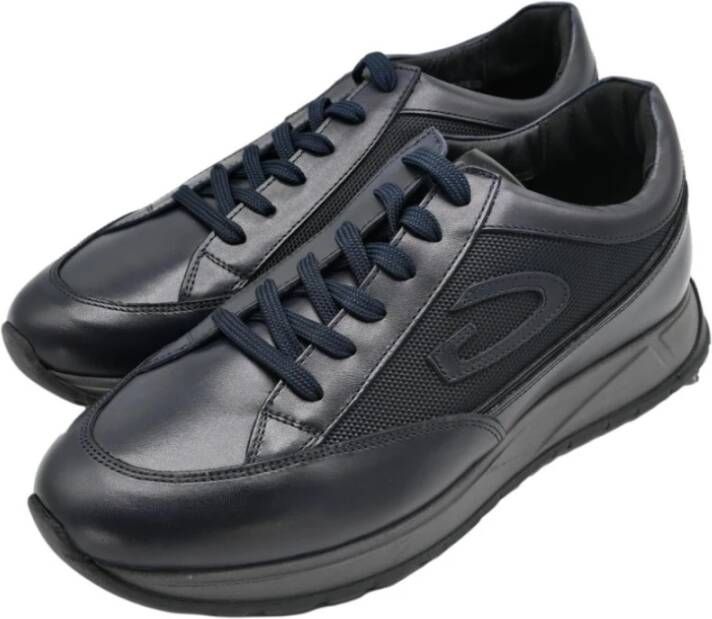 Alberto Guardiani Blauwe Lage Top Sneakers Gray Heren