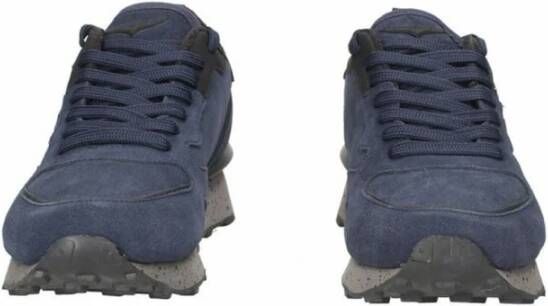 Alberto Guardiani Blauwe Leren Sneakers voor Mannen Blue Heren