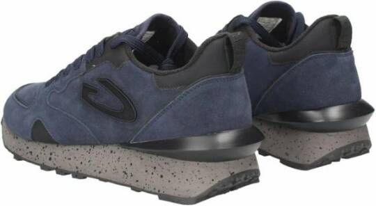 Alberto Guardiani Blauwe Leren Sneakers voor Mannen Blue Heren