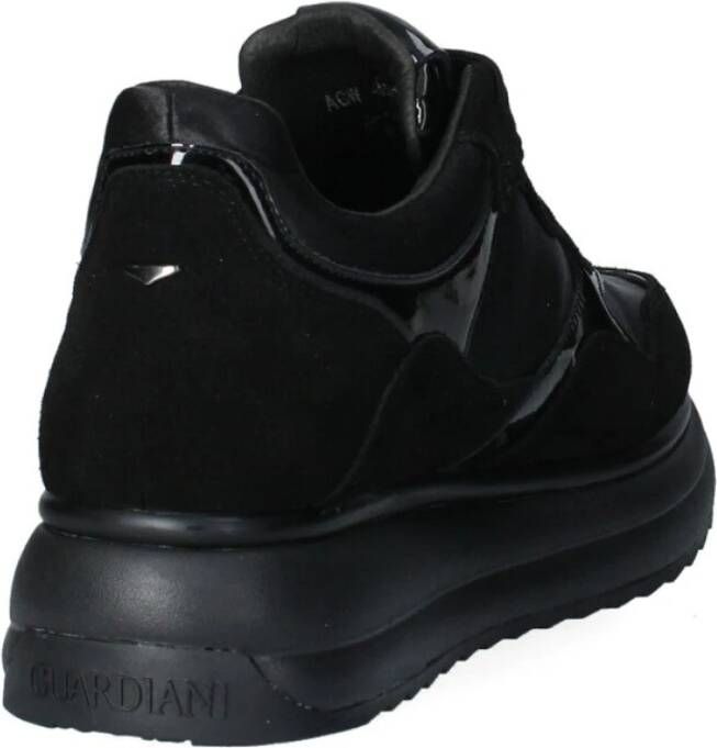 Alberto Guardiani Leren en stoffen sneakers Black Dames