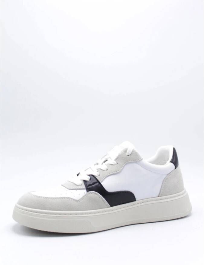 Alberto Guardiani New Era Sneakers Wit Zwart Grijs Suède White Heren