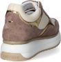 Alberto Guardiani Platform Sneakers met Suède en Leer Beige Dames - Thumbnail 4