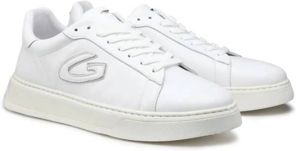 Alberto Guardiani Witte Leren Sneakers voor Mannen White Heren