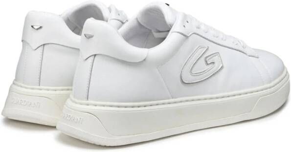 Alberto Guardiani Witte Leren Sneakers voor Mannen White Heren