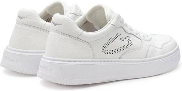 Alberto Guardiani Witte Leren Sneakers voor Mannen White Heren