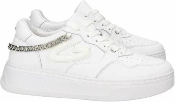 Alberto Guardiani Witte Leren Sneakers voor Vrouwen White Dames