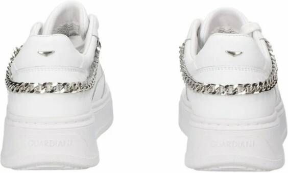 Alberto Guardiani Witte Leren Sneakers voor Vrouwen White Dames