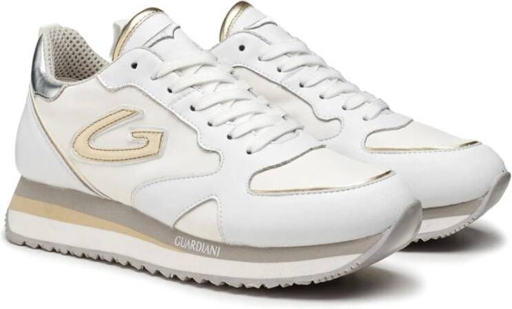 Alberto Guardiani Witte Retro Style Sneakers White Dames