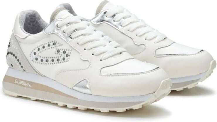 Alberto Guardiani Witte Retro Style Sneakers White Dames