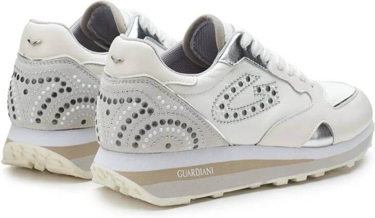 Alberto Guardiani Witte Retro Style Sneakers White Dames