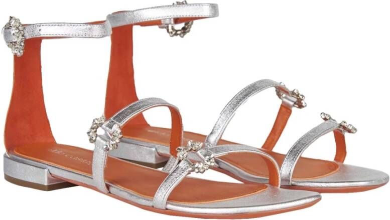 Aldo Castagna Flat Sandals Grijs Dames