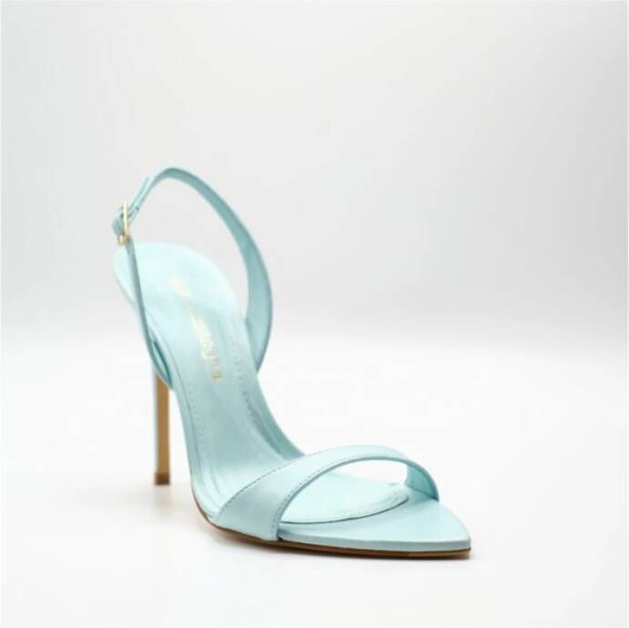 Aldo Castagna Lederen diamanten sandalen Blauw Dames