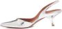 Aldo Castagna Zilveren Mirrored Leren Slingback Sandalen Gray Dames - Thumbnail 8