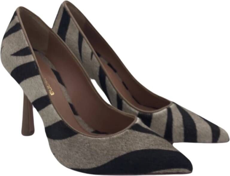 Aldo Castagna Zebra Print Hoge Hak Sandalen Gray Dames