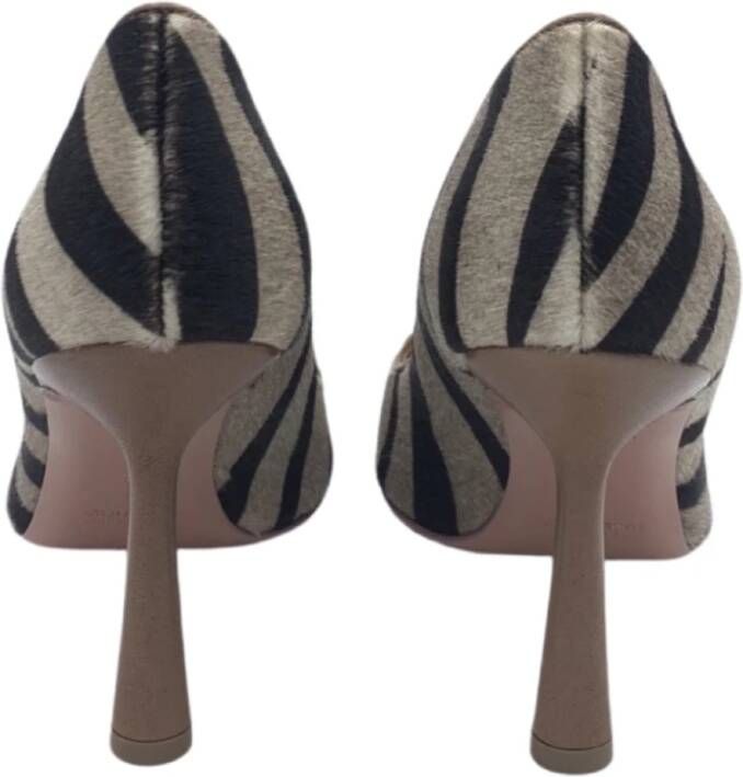 Aldo Castagna Zebra Print Hoge Hak Sandalen Gray Dames