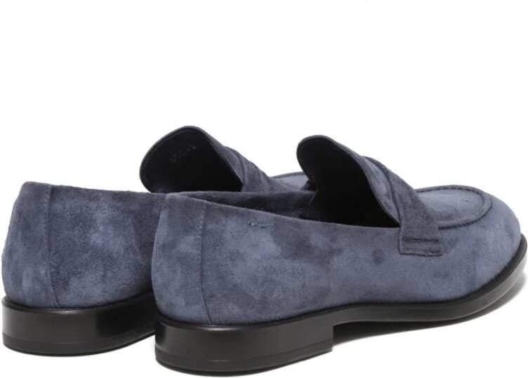 Alexander Hotto Blauwe Suède Loafer Schoenen Blue Heren