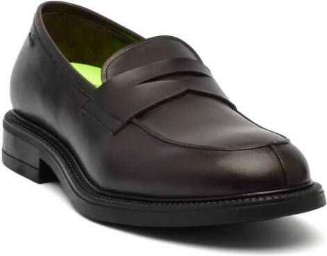 Alexander Hotto Bruine leren loafers met memory foam Brown Heren