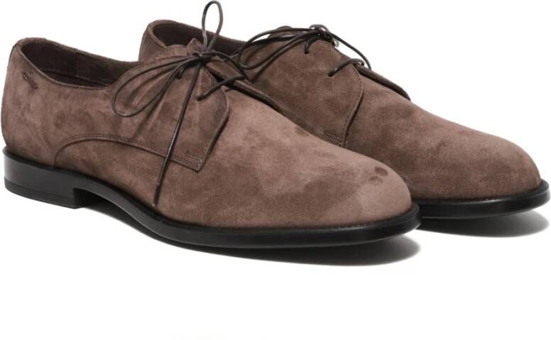 Alexander Hotto Bruine Suède Derby Schoenen Brown Heren