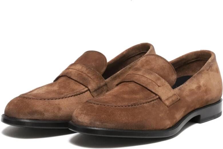 Alexander Hotto Bruine Suède Loafer Schoenen Brown Heren