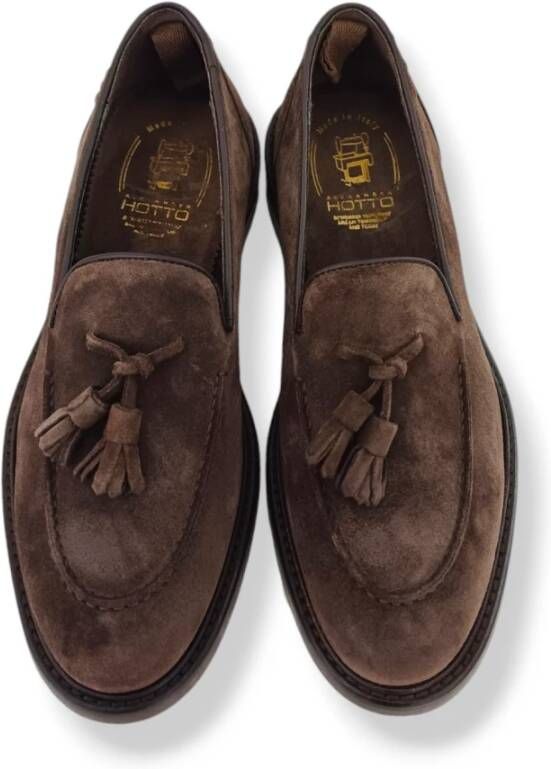 Alexander Hotto Klassieke Leren Loafer Schoenen Brown Dames